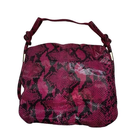 Anne Klein Y2K Genuine Leather Purse Plum Black Shoulder Bag - Picture 13 of 13